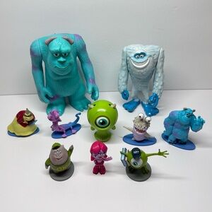 Disney Pixar Monsters Inc. University Mixed Lot of 10 Figures & Cake Topper Toys